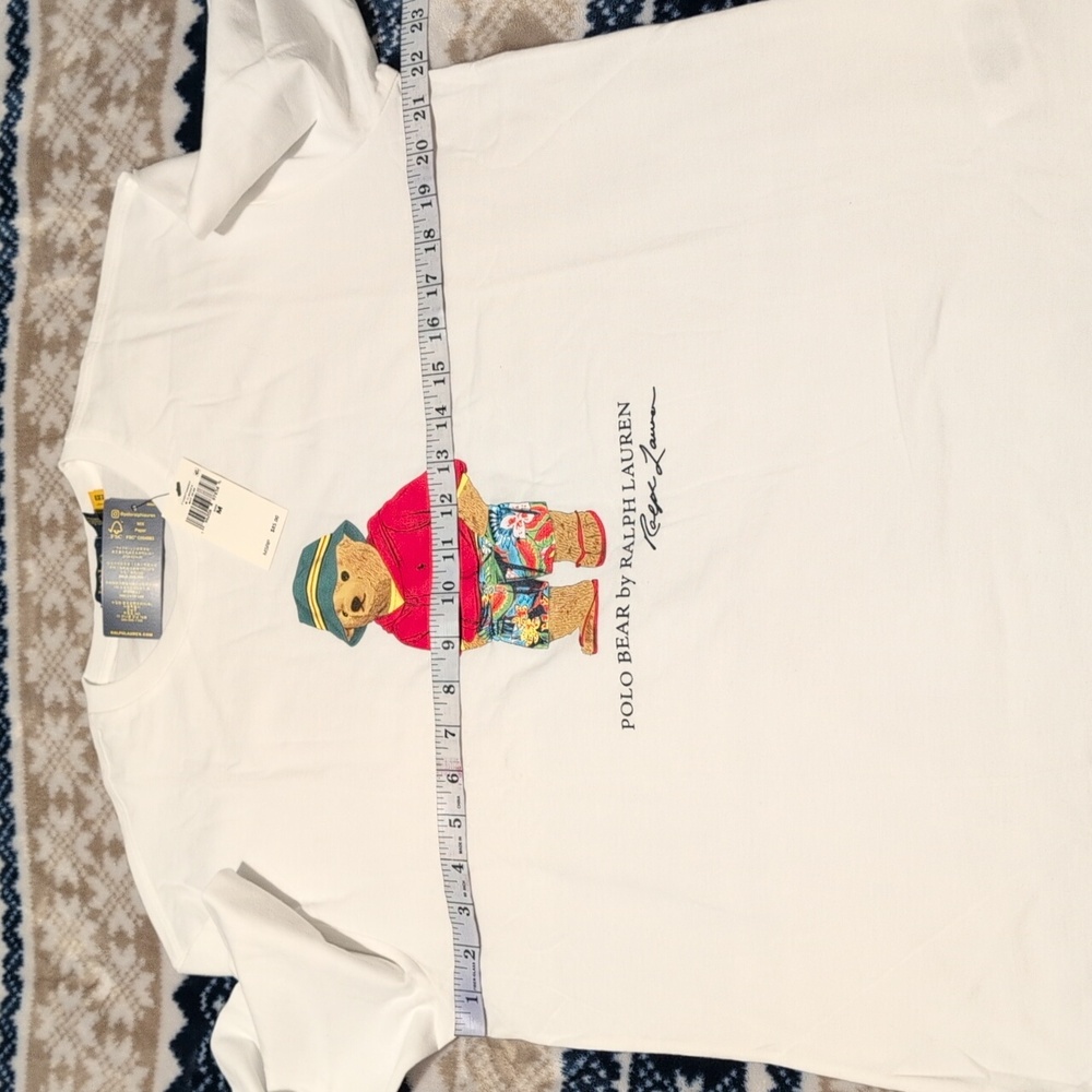 26/1 Jersey-lsl-tsh Polo Ralph Lauren Medium white T-shirt. - Picture 5 of 10